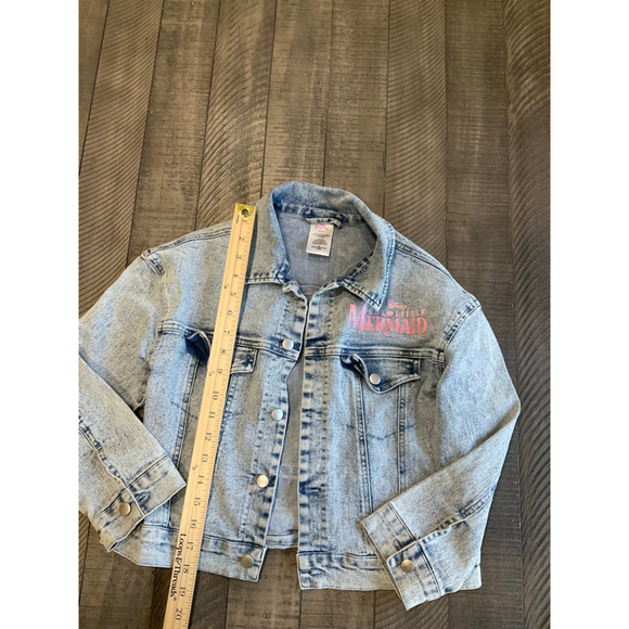 Disney Princess Little Mermaid Ariel Jean Jacket – Girls/Juniors Size M - Picture 4 of 6